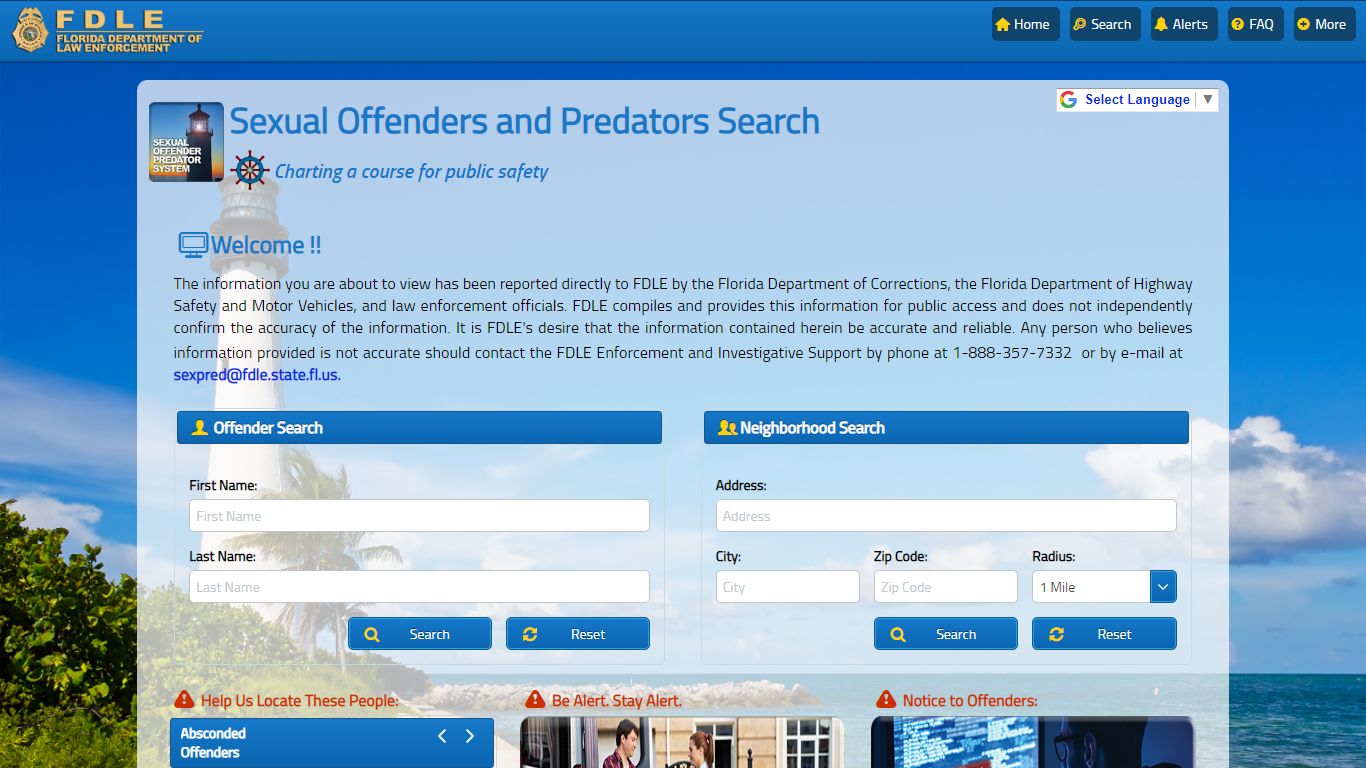 FDLE - Sexual Offender and Predator System